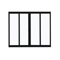 Janela de Alumínio 100x120cm 4 Folhas Fortline Atlântica