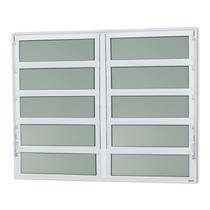 Janela de Alumínio Basculante 2 Seções 100x120cm Vidro Mini Boreal Elite Brimak Branco Janela de Alumínio Basculante 2 Seções 100x120cm Vidro Mini Boreal Elite Brimak Branco