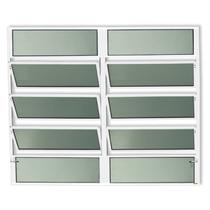 Janela de Alumínio Basculante 2 Seções 100x120cm Vidro Mini Boreal Plus Brimak