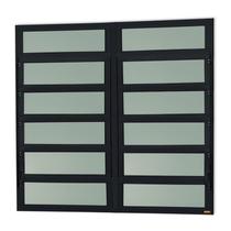Janela de Alumínio Basculante 2 Seções 120x200cm Vidro Mini Boreal Elite Brimak Preto