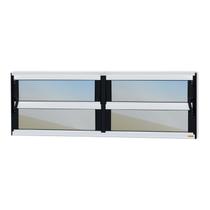 Janela de Alumínio Basculante 2 Seções 40x240cm Vidro Espelhado Elite Brimak Mix Preto