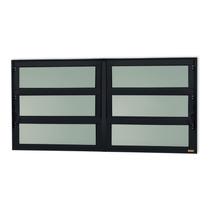 Janela de Alumínio Basculante 2 Seções 60x150cm Vidro Mini Boreal Elite Brimak Janela de Alumínio Basculante 2 Seções 60x150cm Vidro Mini Boreal Elite Brimak