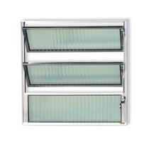 Janela de Alumínio Basculante 2 Seções 80x200cm Vidro Mini Boreal Plus Brimak Preto