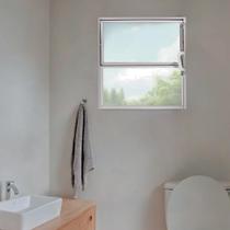 Janela de Alumínio Basculante 40x100cm com 1 Bascula e Vidro Mini Boreal Soft MGM Branco