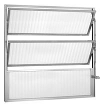 Janela de Aluminio Basculante 60x100cm Ecosul Esquadrisul Preto Janela de Aluminio Basculante 60x100cm Ecosul Esquadrisul Preto
