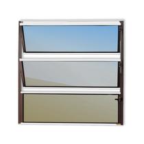 Janela de Alumínio Basculante 60x80cm Vidro Espelhado Master Brimak Mix Corten