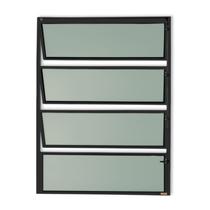 Janela de Alumínio Basculante 80x100cm Vidro Mini Boreal Master Brimak Preto