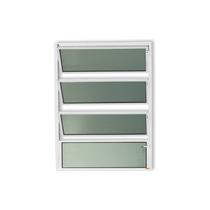 Janela de Alumínio Basculante 80x80cm Vidro Mini Boreal Plus Brimak Branco