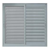 Janela de Alumínio Branco Veneziana de Correr 3 Folhas Móveis Suprema Sem Grade Hale Esquadrias - 1.00 (L) X 1.00 (A)