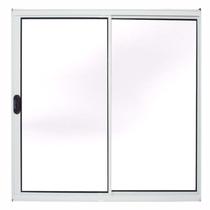 Janela de Alumínio Branco Vitro de Correr 2 Folhas Sem Grade CMC Modular - 1.20 (L) X 1.20 (A)