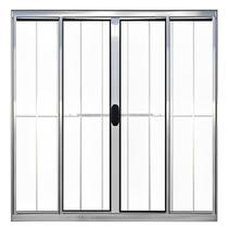 Janela de Alumínio Brilhante Vitro de Correr 4 Folhas Com Grade CMC Modular - 1.20 (L) X 1.00 (A)