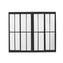 Janela de Aluminio Correr 100x150cm 4 Folhas com Grade Sólida Preto MGM