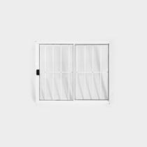 Janela de Alumínio de Correr 100x100cm 2 Folhas com Grade Plus Lux Esquadrias Janela de Alumínio de Correr 100x100cm 2 Folhas com Grade Plus Lux Esquadrias