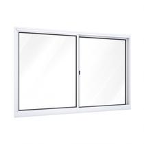 Janela de Alumínio de Correr 100x120cm 2 Folhas Riobras Branco Janela de Alumínio de Correr 100x120cm 2 Folhas Riobras Branco