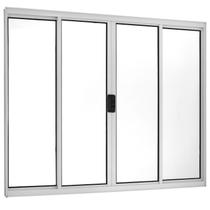 Janela de Alumínio de Correr 100x120cm 4 Folhas Central Ecosul Esquadrisul