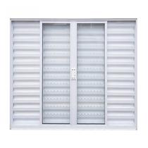 Janela de Alumínio de Correr 100x120cm 6 Folhas com Vidro Liso Soft Plus Mgm Branco Janela de Alumínio de Correr 100x120cm 6 Folhas com Vidro Liso Soft Plus Mgm Branco