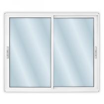 Janela de Alumínio de Correr 100x150cm 2 Folhas com Vidro Mini Boreal Linha Solida Mgm