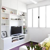 Janela de Alumínio de Correr 120x100cm 4 Folhas Hale Esquadrias Branco