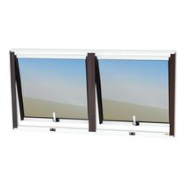 Janela de Alumínio Maxim-ar 2 Seções 60x120cm Vidro Espelhado Confort Brimak