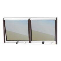 Janela de Alumínio Maxim-Ar 2 Seções 60x120cm Vidro Espelhado Plus Brimak Mix Corten Janela de Alumínio Maxim-Ar 2 Seções 60x120cm Vidro Espelhado Plus Brimak Mix Corten