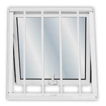 Janela de Alumínio Maxim-Ar 50x50cm com Grade e Vidro Mini Boreal Soft MGM Branco Janela de Alumínio Maxim-Ar 50x50cm com Grade e Vidro Mini Boreal Soft MGM Branco