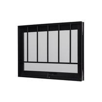 Janela de Alumínio Maxim-Ar 60x60cm com Grade e Vidro Boreal Ultral Ramassol