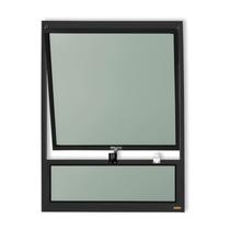 Janela de Alumínio Maxim-ar com Bandeira 80x60cm Vidro Mini Boreal Plus Brimak