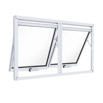 Janela de Alumínio Máximo Ar Duplo Horizontal 60x100cm Lucasa Ideale Branco