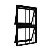 Janela de Alumínio Máximo Ar Duplo Vertical com Grade 100x60cm Lucasa Ideale