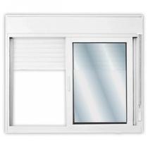 Janela de Alumínio Persiana Integrada 120x150cm com Vidro Liso Linha Solida MGM Branco