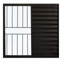 Janela de Alumínio Preto Veneziana de Correr 3 Folhas Com Grade Hale Esquadrias - 1.20 (L) X 1.00 (A) Janela de Alumínio Preto Veneziana de Correr 3 Folhas Com Grade Hale Esquadrias - 1.20 (L) X 1.00 (A)