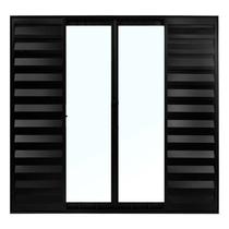 Janela de Alumínio Preto Veneziana de Correr 6 Folhas Sem Grade CMC Modular - 2.00 (L) X 1.20 (A) Janela de Alumínio Preto Veneziana de Correr 6 Folhas Sem Grade CMC Modular - 2.00 (L) X 1.20 (A)