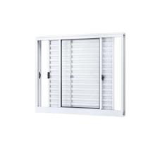 Janela de Alumínio Veneziana 100 x 150 x 10 cm 3 Folhas Riobras Janela de Alumínio Veneziana 100 x 150 x 10 cm 3 Folhas Riobras