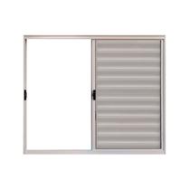 Janela de Alumínio Veneziana 100x120cm 3 Folhas Hale Esquadrias Branco/Prata Janela de Alumínio Veneziana 100x120cm 3 Folhas Hale Esquadrias Branco/Prata