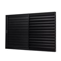 Janela de Alumínio Veneziana 100x120cm 3 Folhas Vidro Liso Ultra Ramassol Preto Janela de Alumínio Veneziana 100x120cm 3 Folhas Vidro Liso Ultra Ramassol Preto