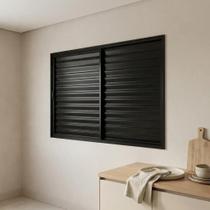 Janela de Alumínio Veneziana 100x150cm 3 Folhas Vidro Liso Ultra Ramassol