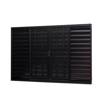Janela de Alumínio Veneziana 100x150cm 6 Folhas com Grade e Vidro Liso Ultra Ramassol Preto Janela de Alumínio Veneziana 100x150cm 6 Folhas com Grade e Vidro Liso Ultra Ramassol Preto