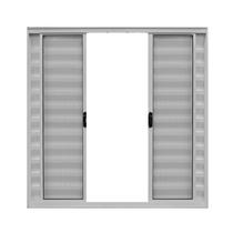 Janela de Alumínio Veneziana 100x150cm 6 Folhas Hale Esquadrias Branco/Prata Janela de Alumínio Veneziana 100x150cm 6 Folhas Hale Esquadrias Branco/Prata
