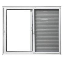 Janela de Alumínio Veneziana 3 Folhas com Tela Mosquiteira 120x120