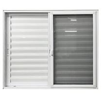 Janela de Alumínio Veneziana 3 Folhas com Tela Mosquiteira 120x150