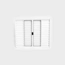 Janela de Alumínio Veneziana 6 Folhas 100x200cm Plus Lux Esquadrias Branco