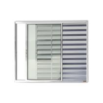Janela de Aluminio Veneziana de Correr 120x120cm 3 Folhas com Vidro Liso Confort Brimak Brilhante Janela de Aluminio Veneziana de Correr 120x120cm 3 Folhas com Vidro Liso Confort Brimak Brilhante