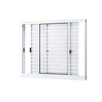Janela de Alumínio Veneziana de Correr Lateral 3 Folhas Móveis 100x150cm Riobras Janela de Alumínio Veneziana de Correr Lateral 3 Folhas Móveis 100x150cm Riobras