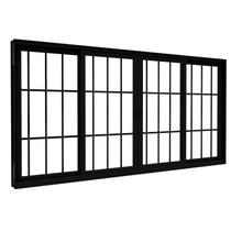 Janela de Alumino de Correr Central 4 Folhas com Grade 100x150cm Lucasa Eccellente