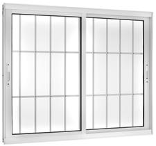 Janela de Correr 2 Folhas Com Grade Vidro Liso 120x120cm Branco Topsul Esquadrisul Janela de Correr 2 Folhas Com Grade Vidro Liso 120x120cm Branco Topsul Esquadrisul