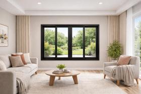 Janela de Correr 4 Folhas Alumínio Preto 120x150 Linha 25