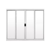 Janela de Correr 4 Folhas S/Grade Alumínio Branco 1.00 x 2.00 - Hale