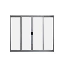 Janela de Correr 4 Folhas S/ Grade Alumínio Brilhante 1.00 x 1.00 - Hale