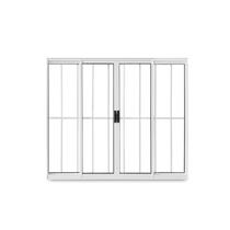Janela de Correr Abertura Central Exclusiva 4 Folhas Grade Vidro Liso 100x120cm CRV Portas e Janelas Janela de Correr Abertura Central Exclusiva 4 Folhas Grade Vidro Liso 100x120cm CRV Portas e Janelas