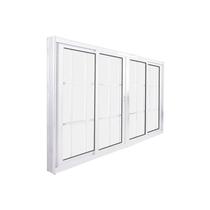 Janela de Correr Abertura Central Premium 4 Folhas com Grade Vidro Liso 100x120cm Yescasa Janela de Correr Abertura Central Premium 4 Folhas com Grade Vidro Liso 100x120cm Yescasa